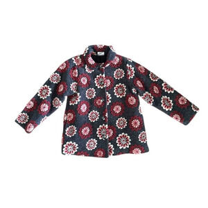 Hanna Andersson Girls Size 8 / 130 Floral Wool Blend Pockets Button Jacket Coat